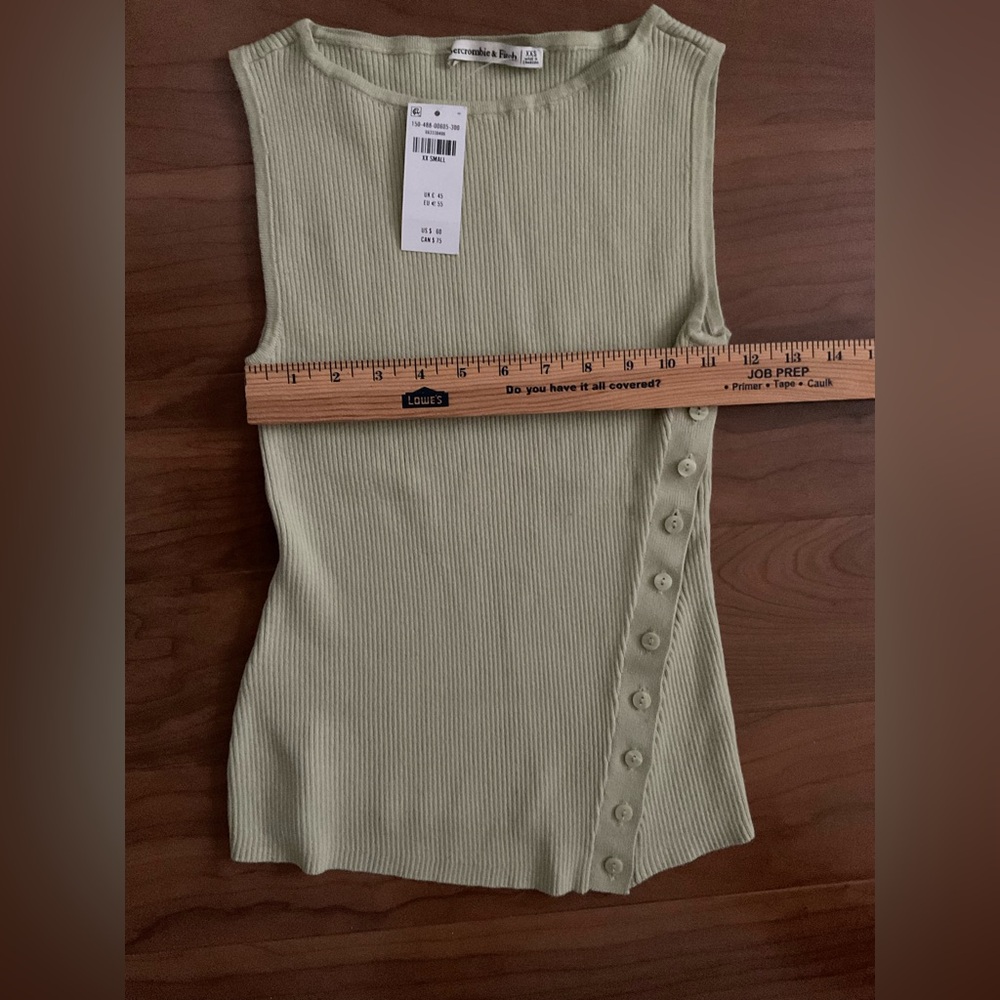 Abercrombie & fitch side Button Tank Top-XXS-NWT - Picture 4 of 7